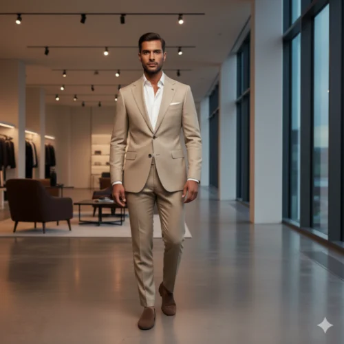 Traje baige Trage beige