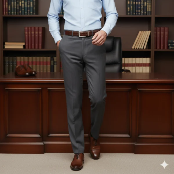 Cinturón de piel marrón chocolate con hebilla plateada